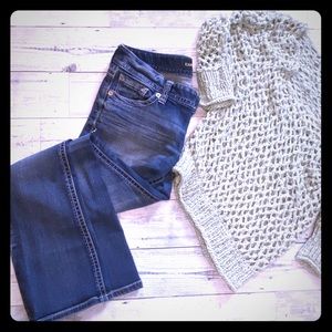 Express barely boot jeans. Medium wash. 6 short